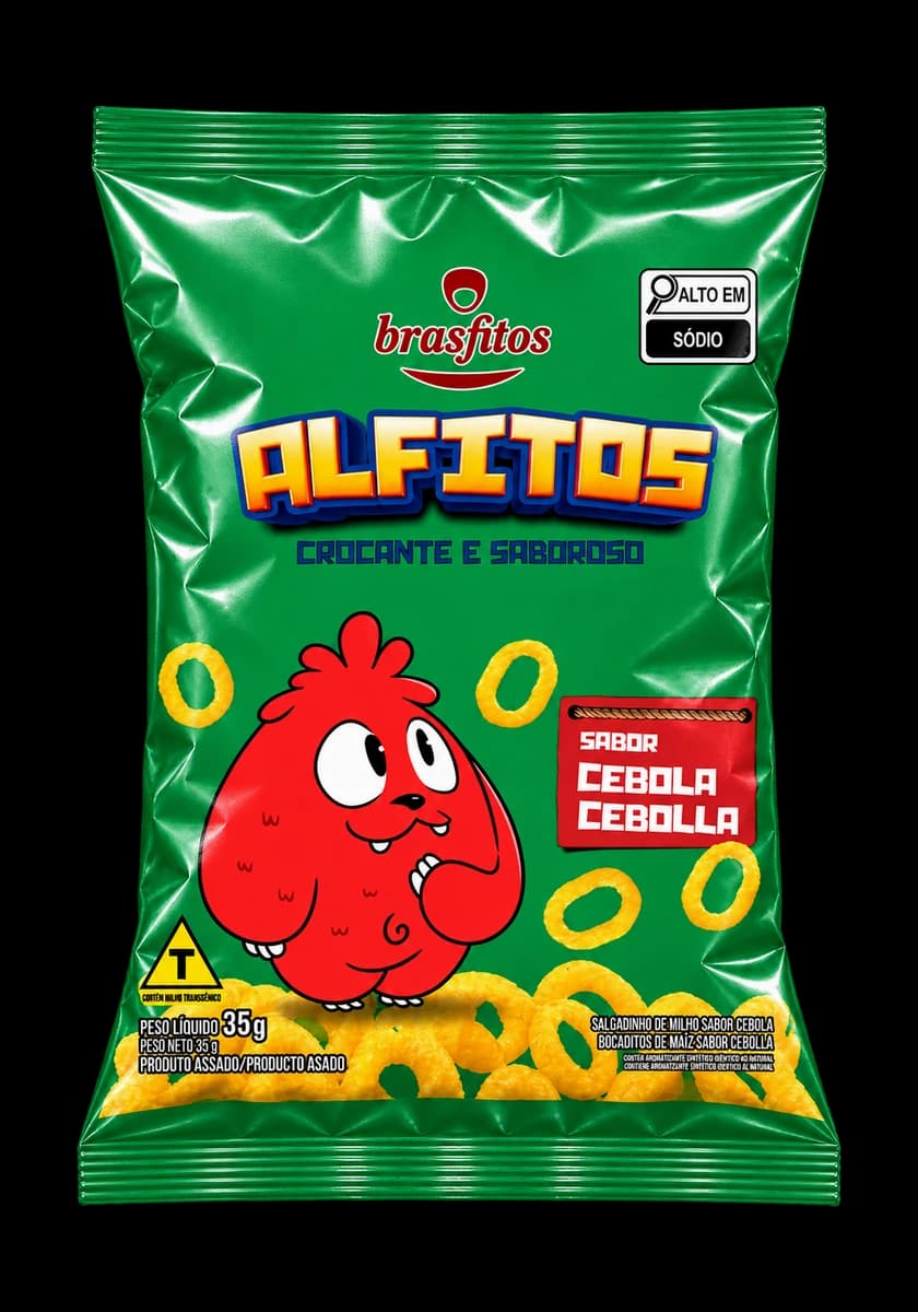 Embalagem Alfitos Cebola · 35 g