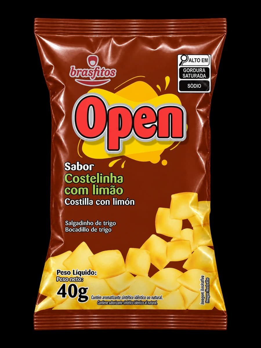 Embalagem Open Costelinha com Limão · 40 g